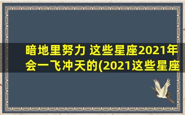 暗地里努力 这些星座2021年会一飞冲天的(2021这些星座以默默努力为前提，将会一飞冲天)